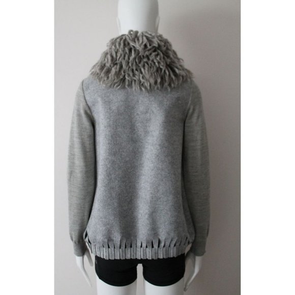 Undercover Art & Crafts 05AW Shag Felt Women's Jacket Grey Size 2 Wool Japanese - Picture 4 of 11